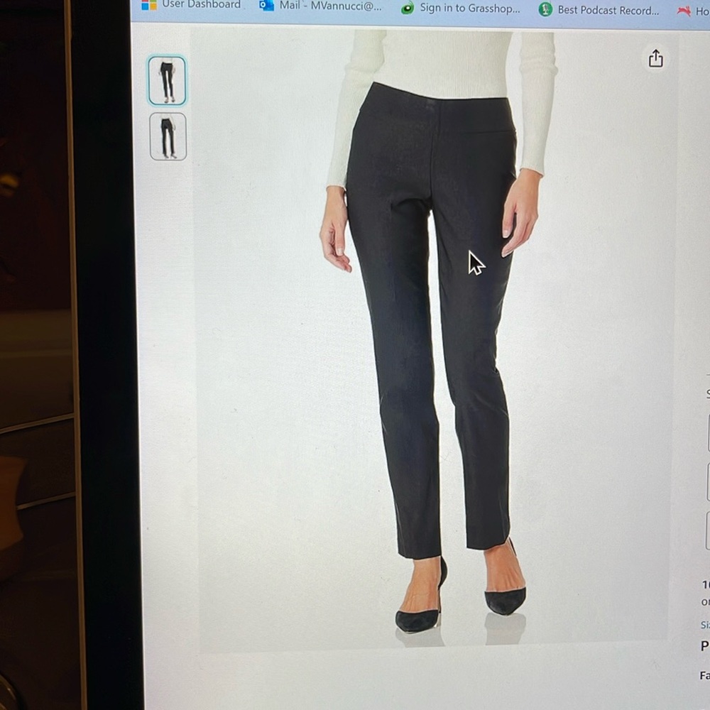 Nic+Zoe Wonderstretch straight pants in black 14